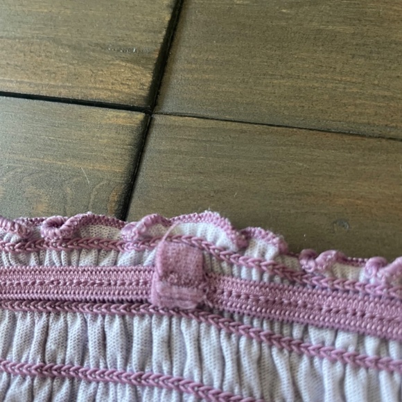 Abercrombie Kids 10/12 Purple 'Ruffled/Ruched' Tank top with Removable Straps - Picture 5 of 7